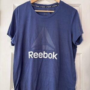 Reebok Men’s Navy Blue Logo Crew Neck Tee